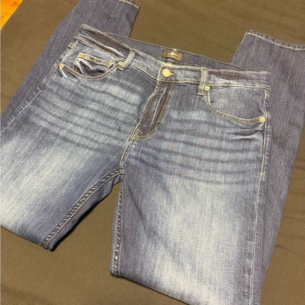 7 For All Mankind Blue Jeans - size 34 waist